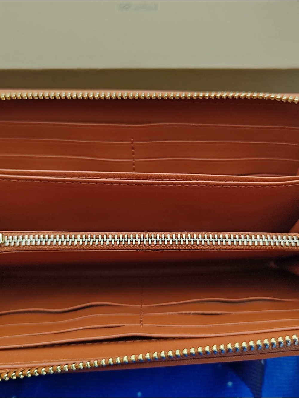 Coach Brown Signature Canvas Zip Wallet - Picture 4 of 5